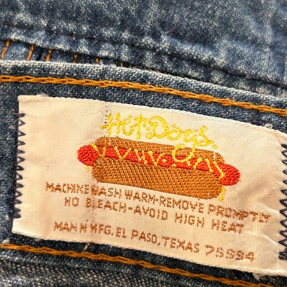 Vintage 70's Hot Dogs Bell Bottom Flared Jeans, size 26 - Picture 5 of 7